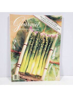 Gourmet Magazine April 1987 Asparagus Cover Vintage Cooking